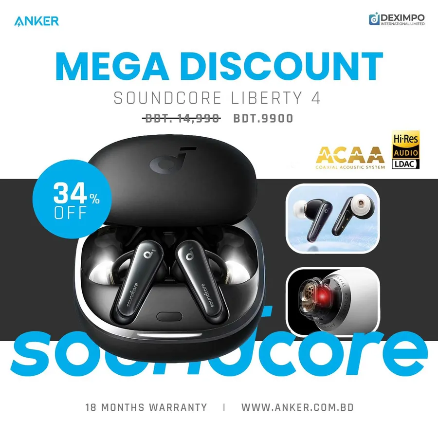 Anker Soundcore Liberty 4 Dual Dynamic Drivers Earbuds 5090 Tk Discount at Gadget N Music