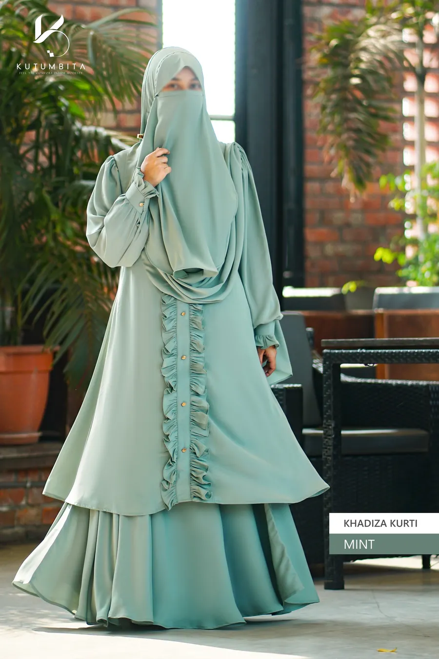 Mint color khadija kurti set 1350 TK discount at কুটুম্বিতা::Kutumbita