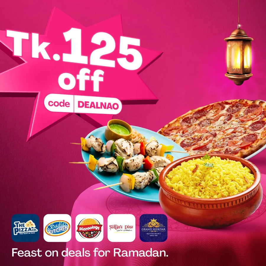 Foodpanda coupon code 125 TK off