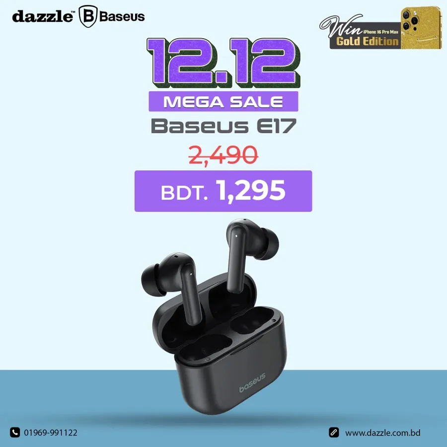 Baseus E17 TWS 1195 TK discount at Dazzle