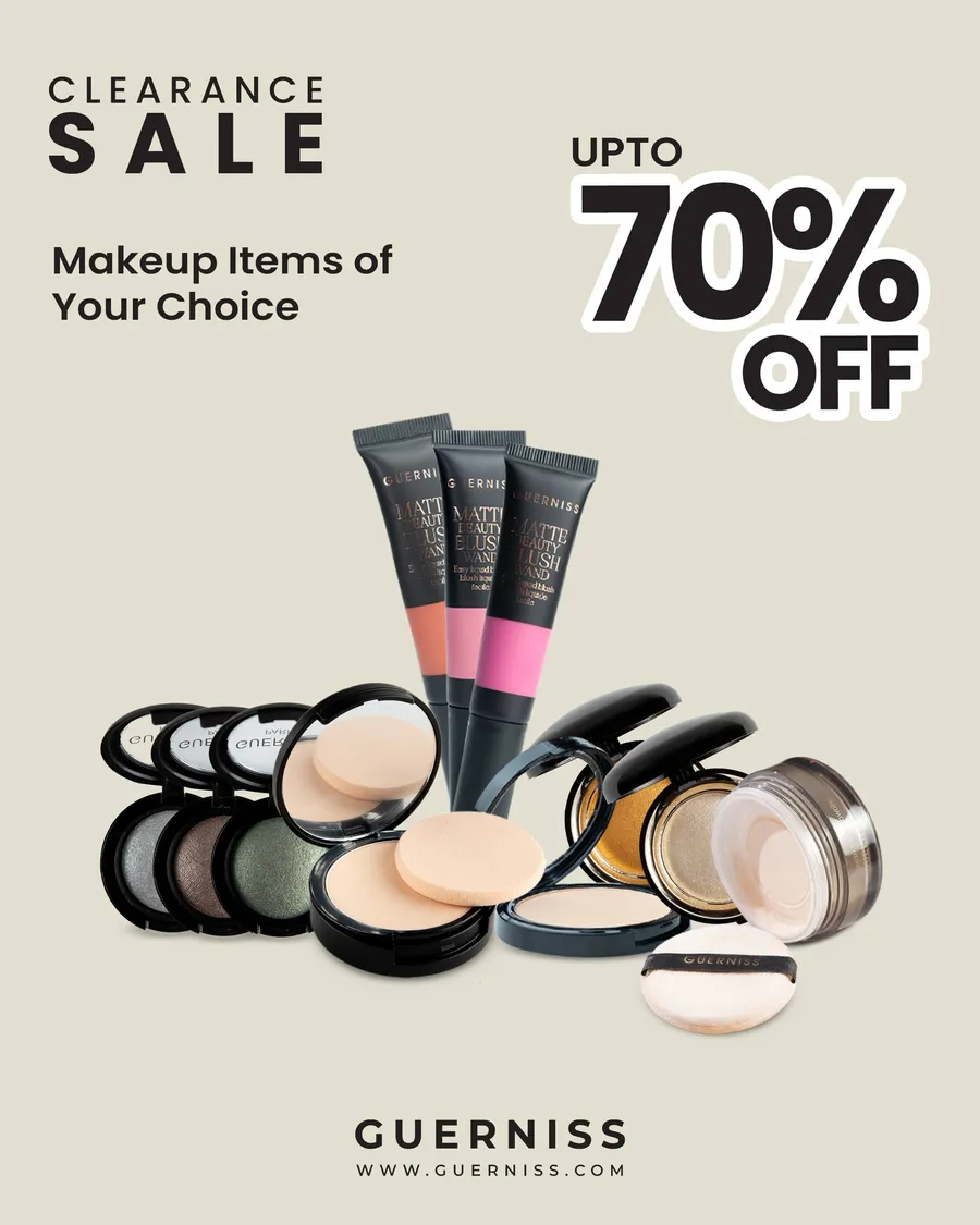 Guerniss brings you up to 70% OFF On All Makeup items
