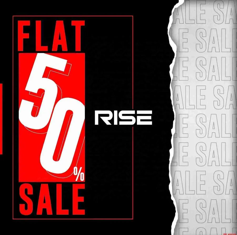 Flat 50% discount at Rise