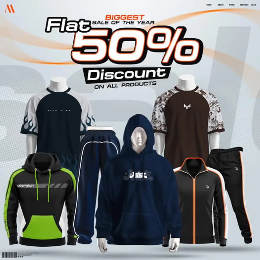 Flat 50% discount on all products at Mango OutFit