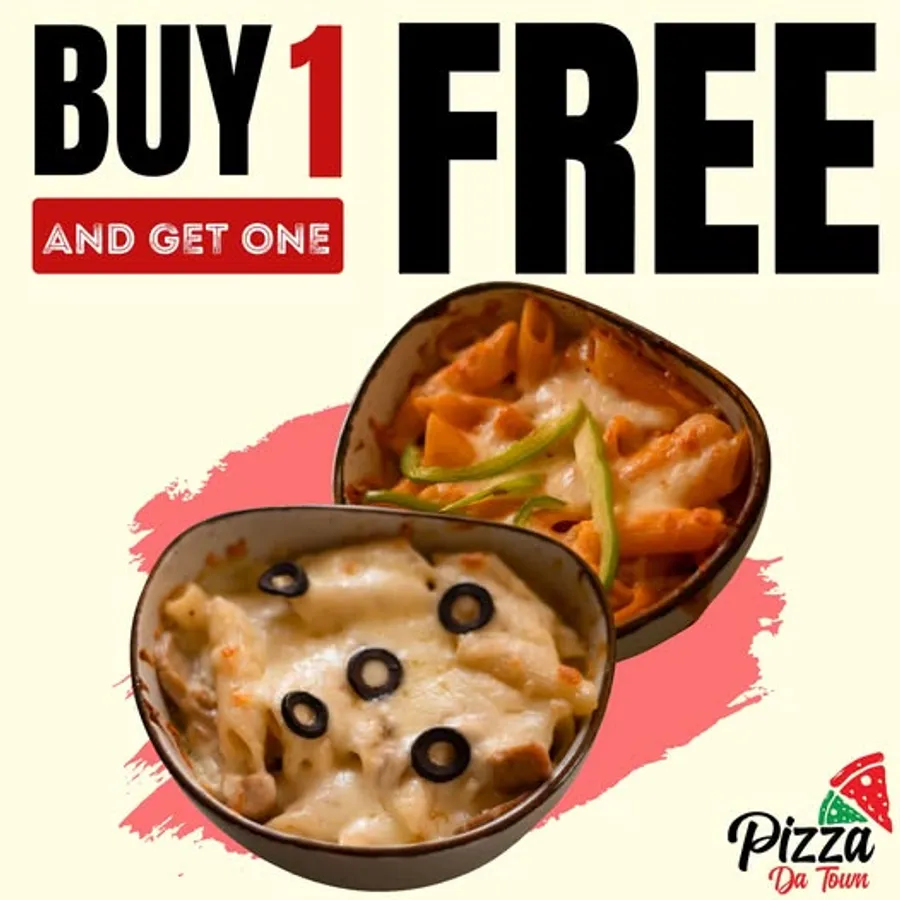 Buy 1 Get 1 FREE – On All Pasta at Pizza Da Town