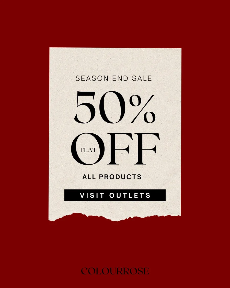 Flat 50% discount on all products | Season end sale at Colourrose