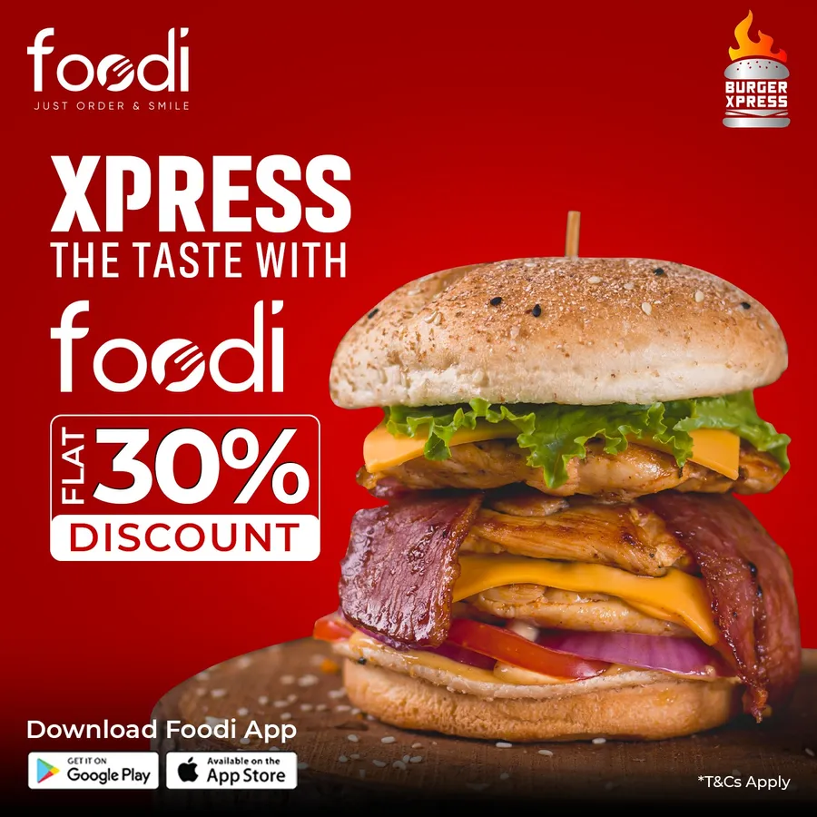 Flat 30% discount using Foodi App