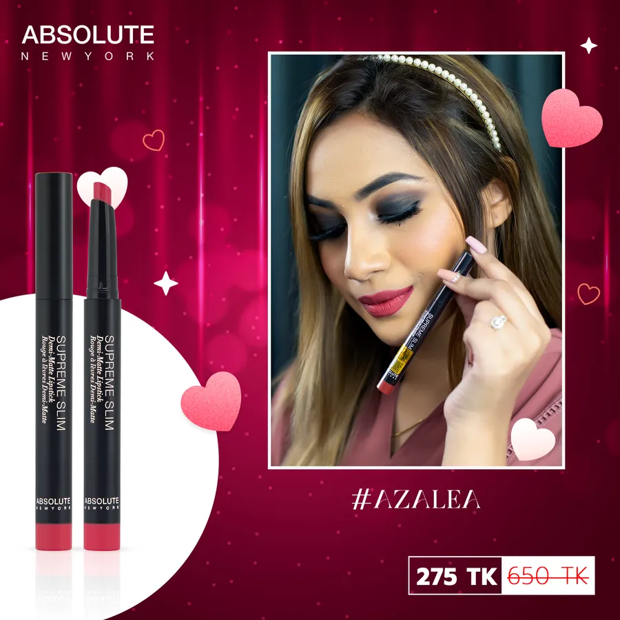 Absolute New York Supreme Slim Demi Matte Lipstick 58% discount at BanglaShoppers