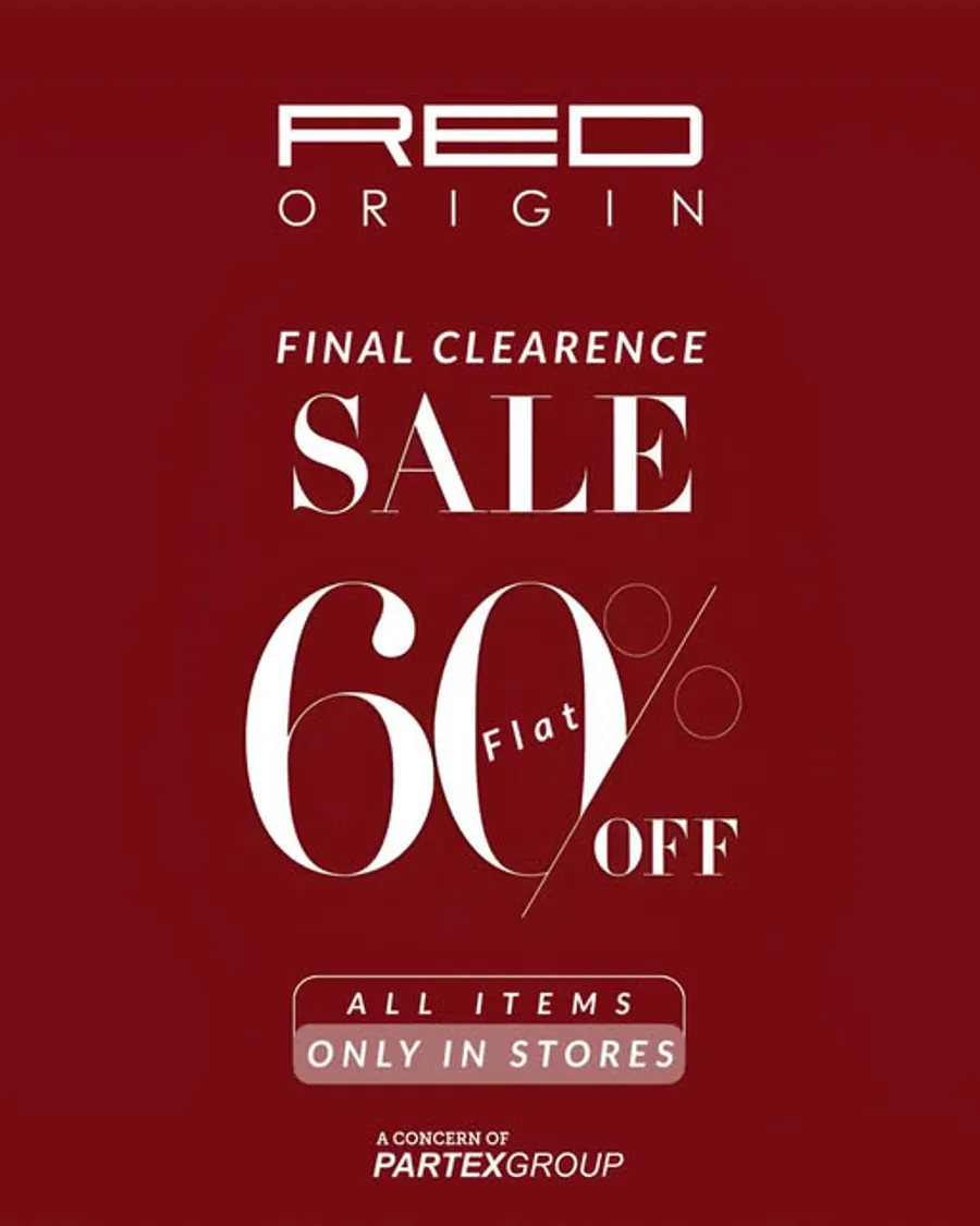 Flat 60% discount on all items at Red Origin