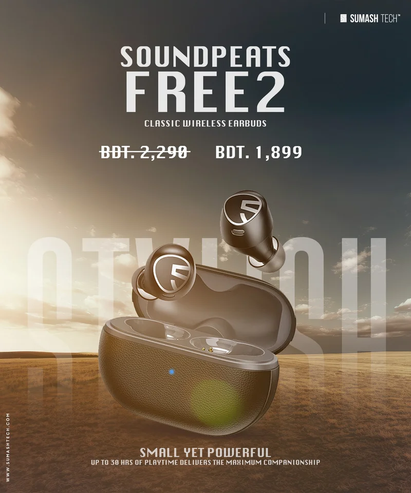 Soundpeats free2 classic TWS 17% Discount at Sumash Tech