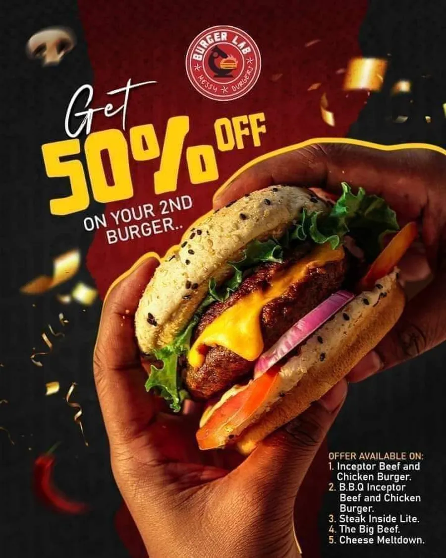 Buy One Burger And Get 50% Discount On Your Second Burger at Burger Lab