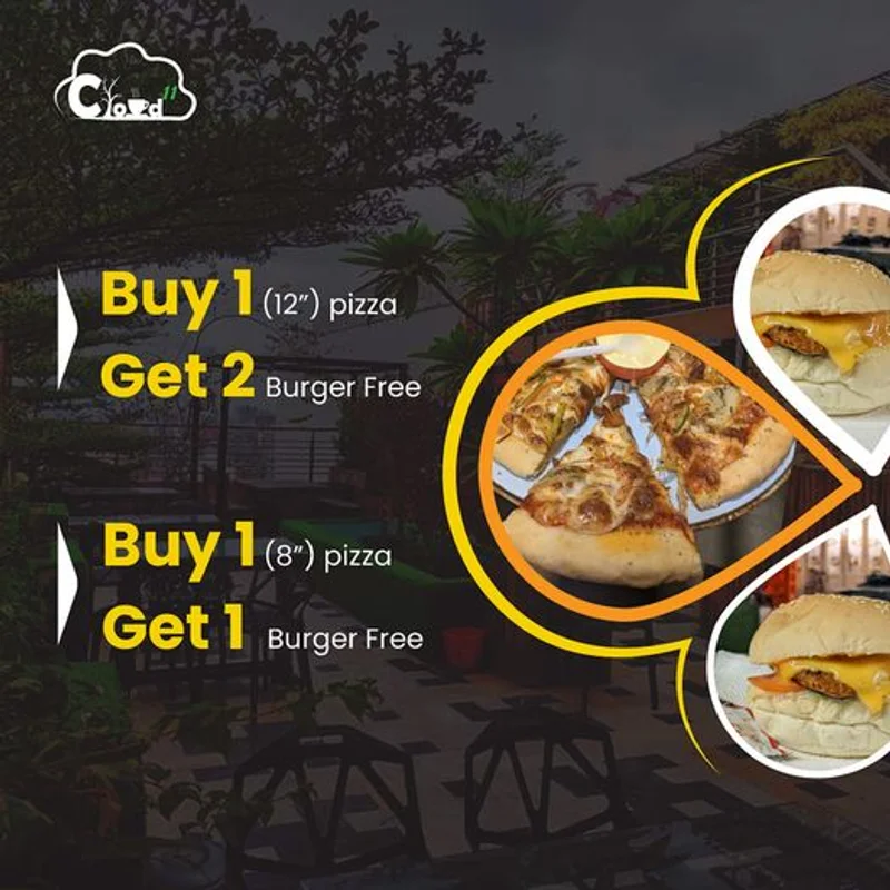 Buy One Pizza And Get 2 Burgers | BOGO Offers at Cloud 11 Keraniganj