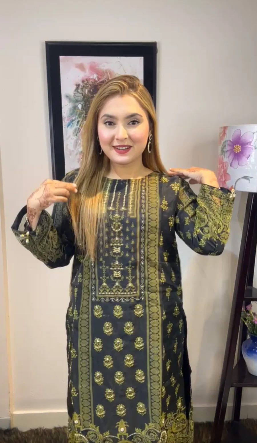 Pakistani Benchmark Luxury Organza One Piece Kurti Eid offer at Apico