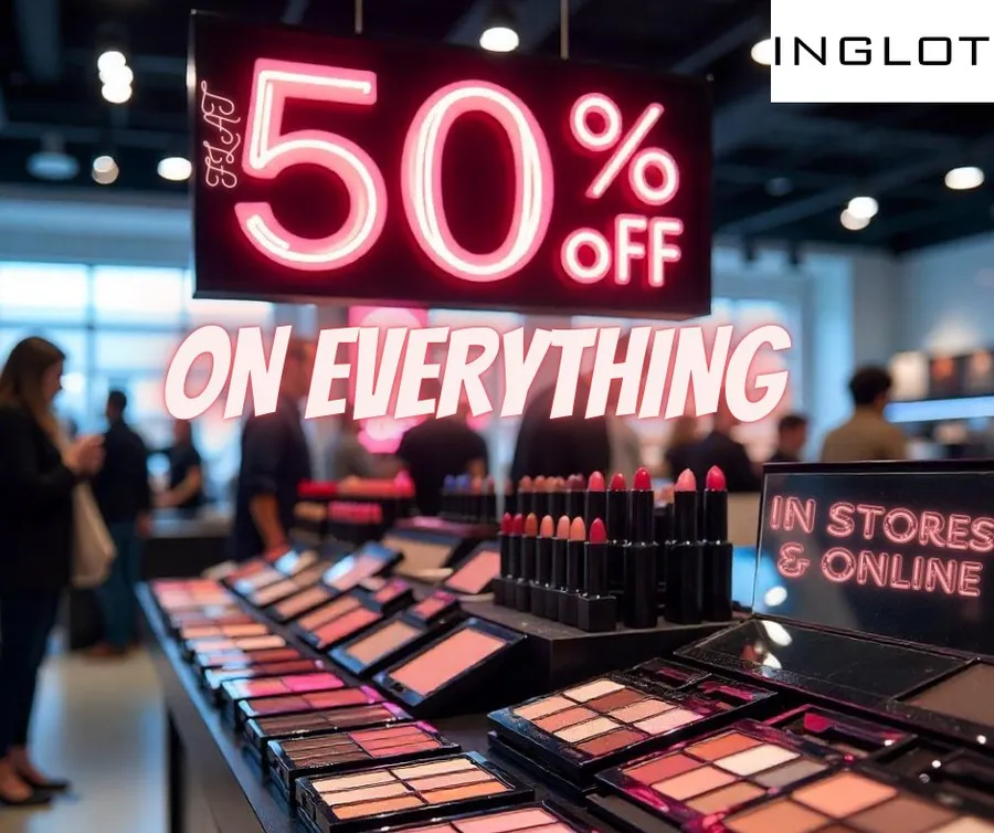 Flat 50% discount on all make-up items at INGLOT Bangladesh