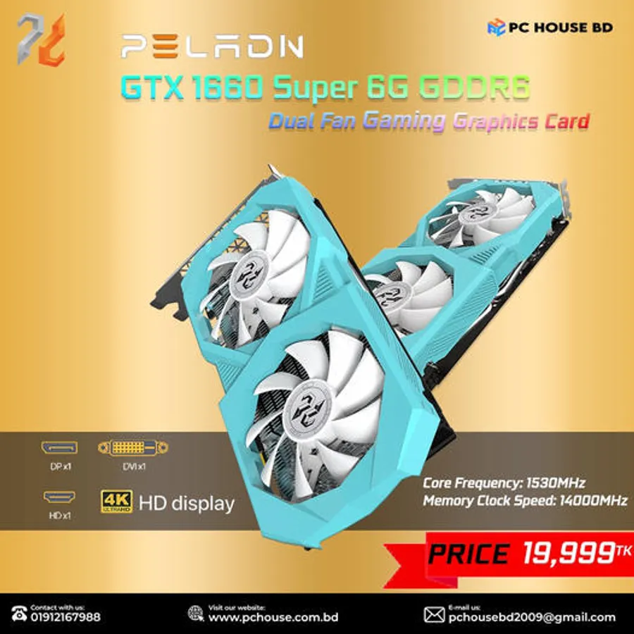 PELADN GTX 1660 Super 6G GDDR6 192bit Gaming Graphics Card at PC House