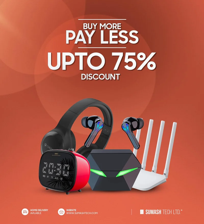 Up to 75% discount on gadgets at Sumash Tech