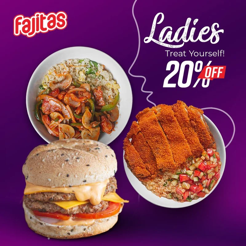 Women's Day with 20% OFF on all items at Fajitas