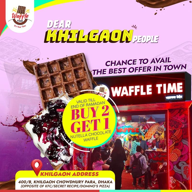 Buy 2 Get 1 Waffle Offer | BOGO Offer at Waffle Time