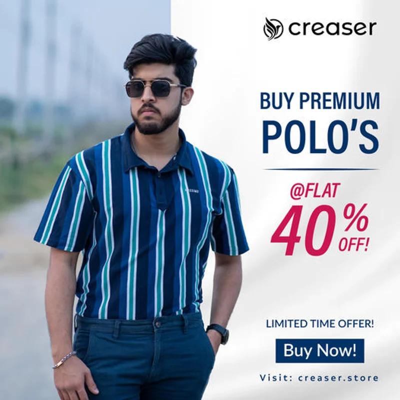 Flat 40% Discount On Polo's at Creaser