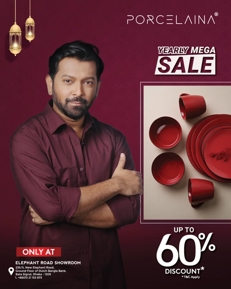 Up to 60% Discount on dinnerware  at Porcelaina Elephant Road