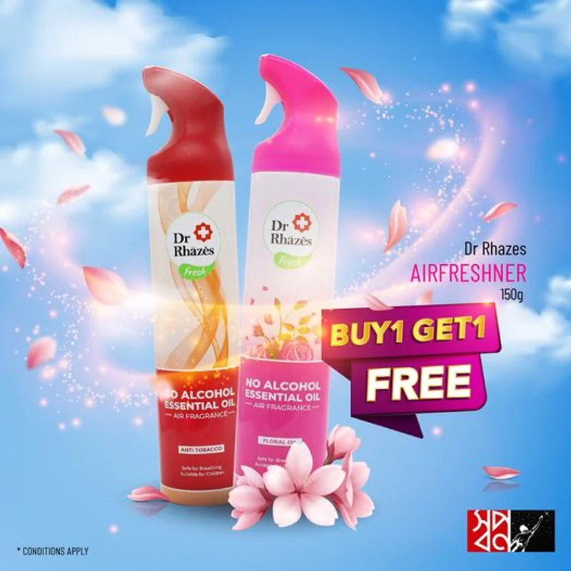 Get Buy 1 Get 1 free offer | Bogo Offer on 150g Dr Rhazes Air Freshener at Shwapno