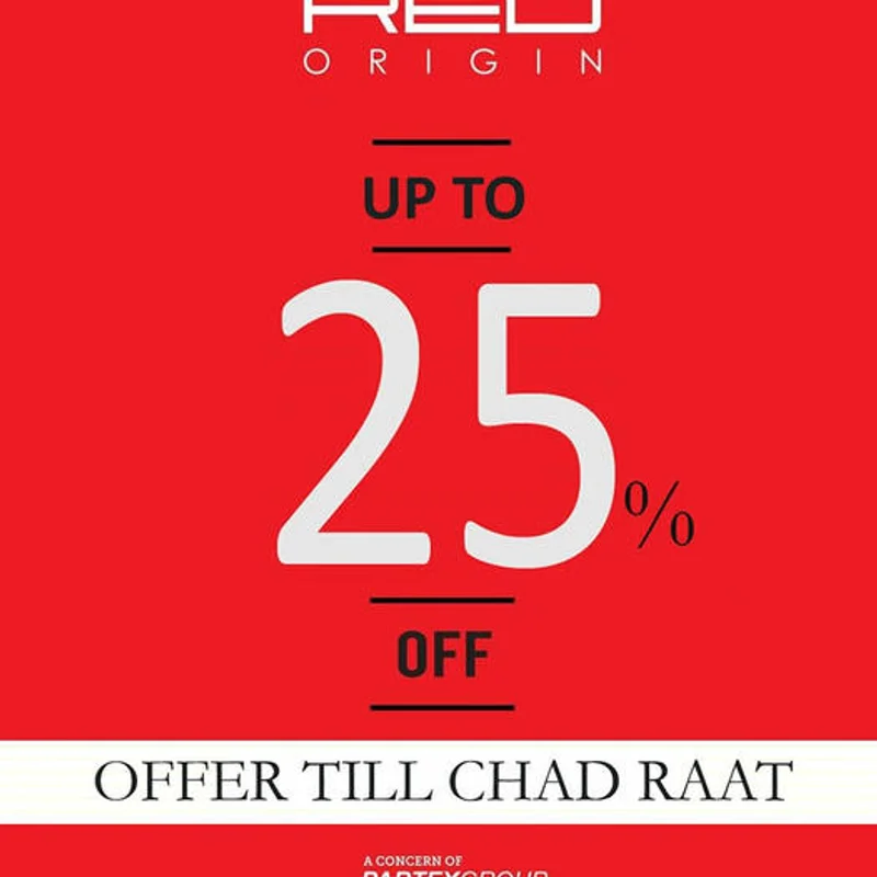 Up to 25% OFF On Everything at Red Origin