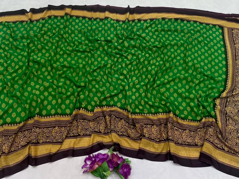 Indian jorjet sari 14 hat With extra blouse pc 16% Discount offer at Poridhan Valley