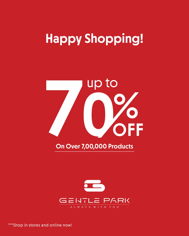 Get Up To 70% Discount On All Items at Gentle Park