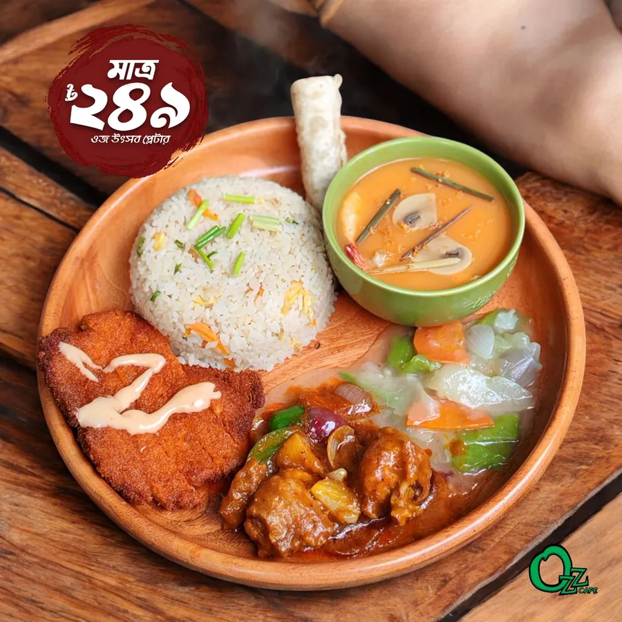 Budget friendly platter offer only 249 TK at Ozz Cafe