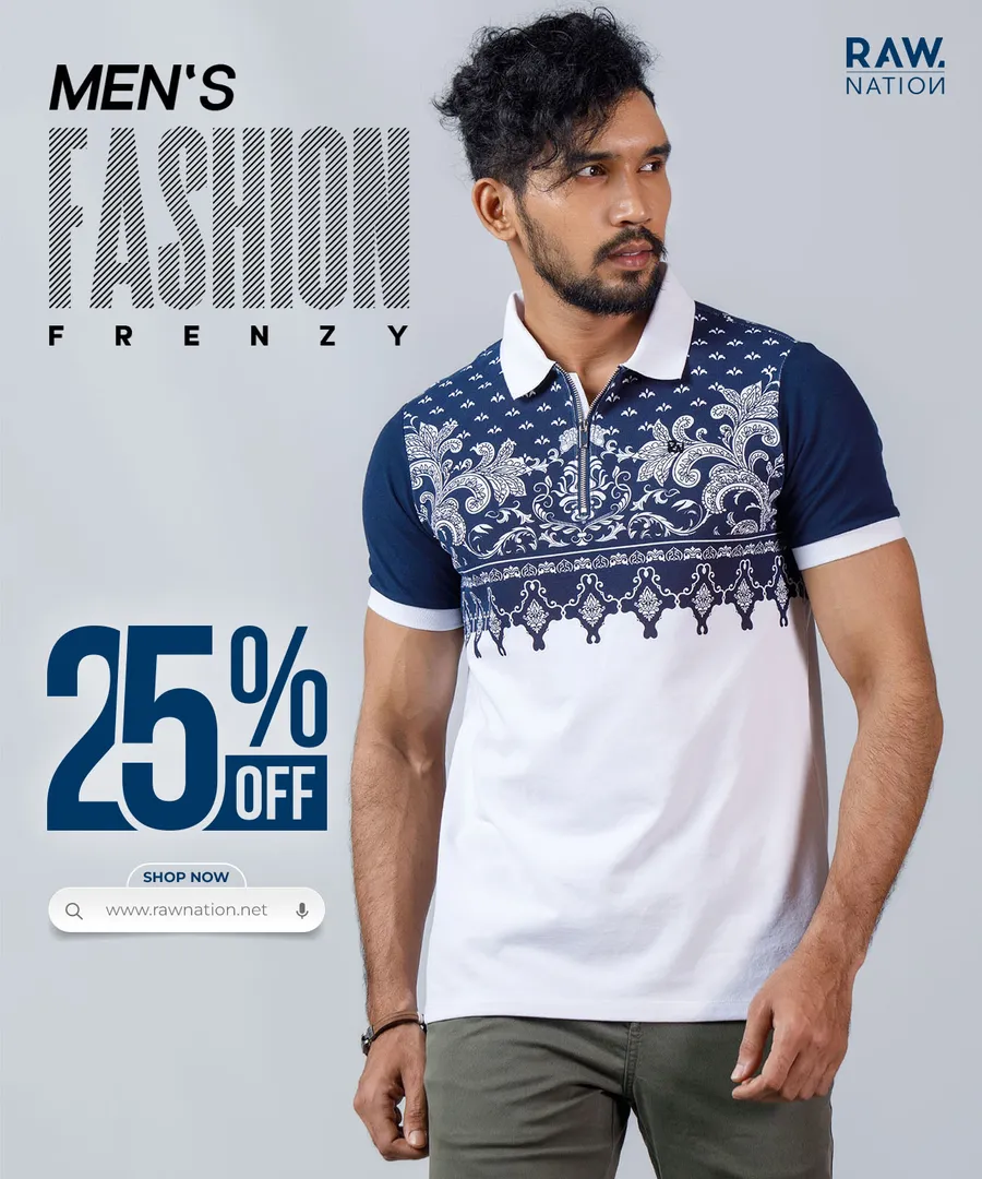 Mens's Fashion Frenzy | Flat 25% off at Raw Nation