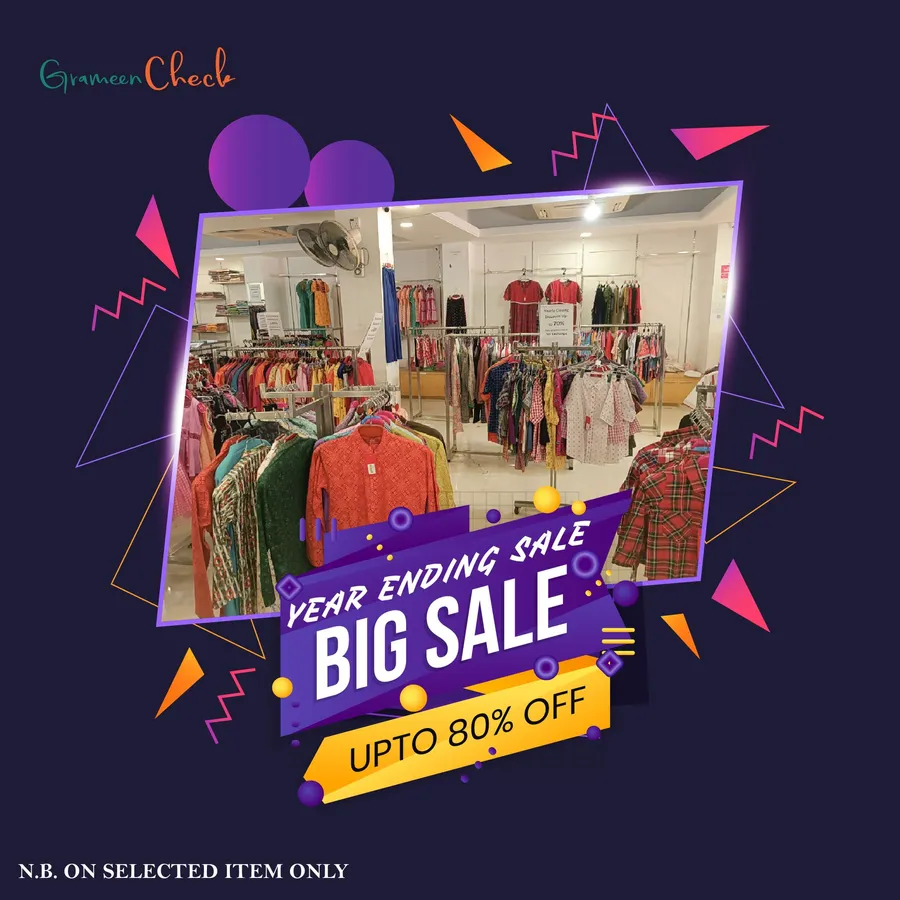 Year ending sale upto 80% discount at Grameen Check