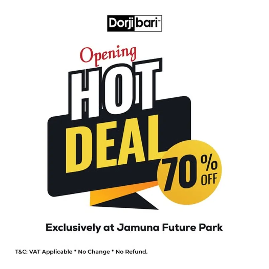 Enjoy Flat 70% OFF — exclusively at Jamuna Future Park Dorjibari