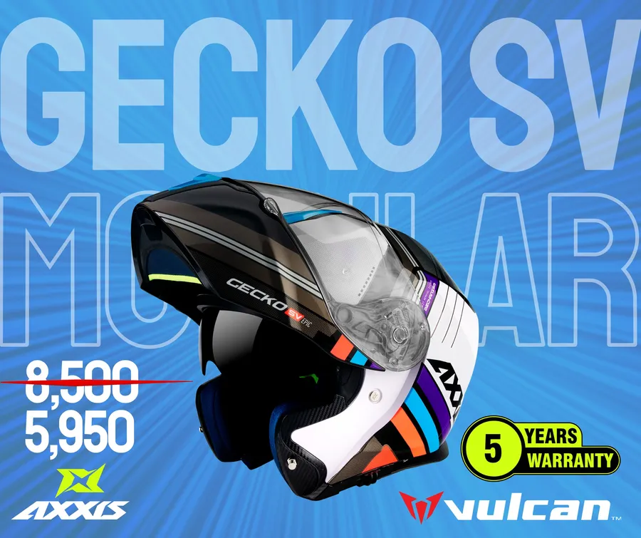 30% FLAT DISCOUNT OFFER ON AXXIS GECKO SV (MODULAR HELMETS) at Vulcan Lifestyle