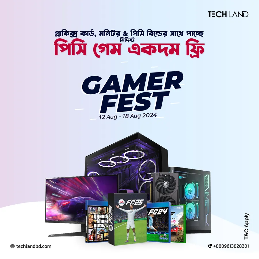 Buy PC build | Graphics Card | Monitor and get PC game free at Tech Land BD