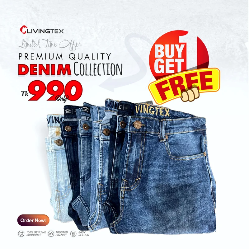 Clearance Sell Buy One Denim Pant And Get One Free at Livingtex Uttora