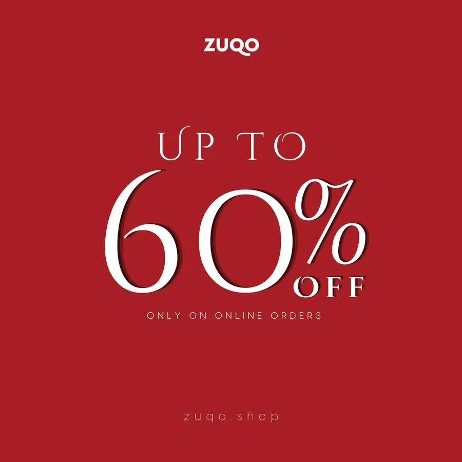 For the first time ever, Zuqo is offering a massive 𝟔𝟎% 𝐎𝐅𝐅 on selected items