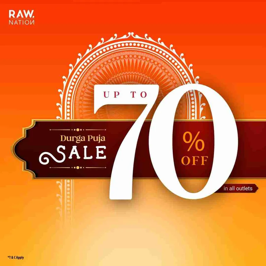 UP TO 70% OFF  selected items offer at Raw nation.