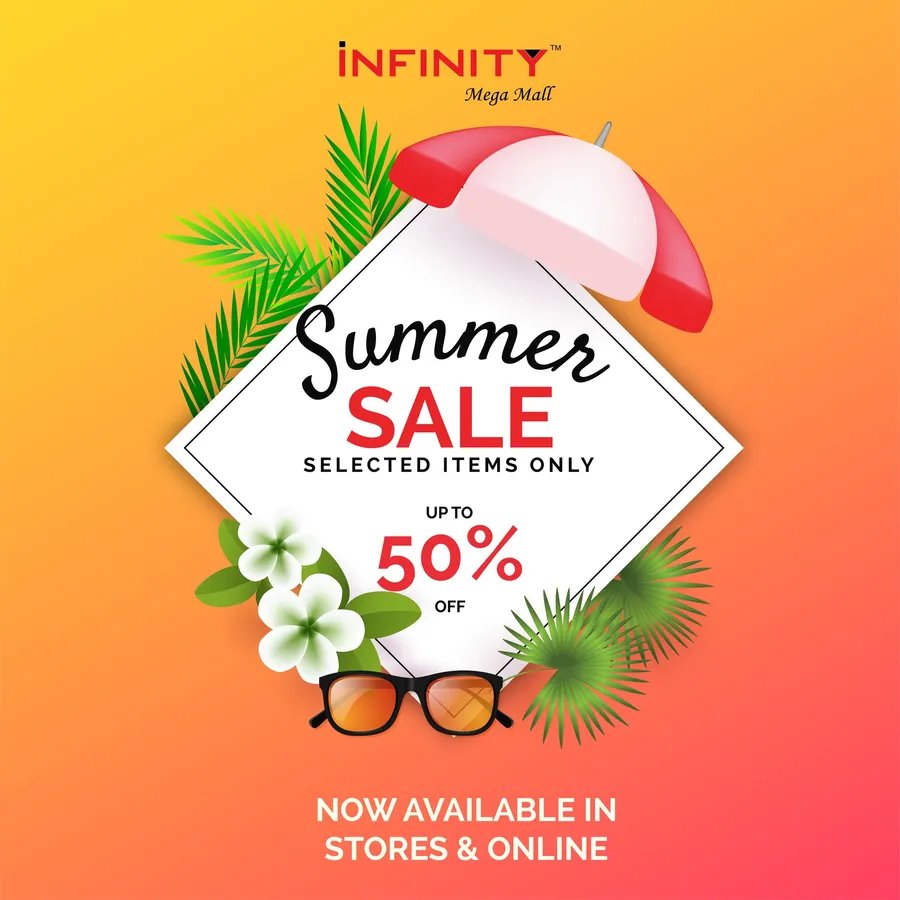 Enjoy upto 50% off on selected items at iNFINITY Mega Mall