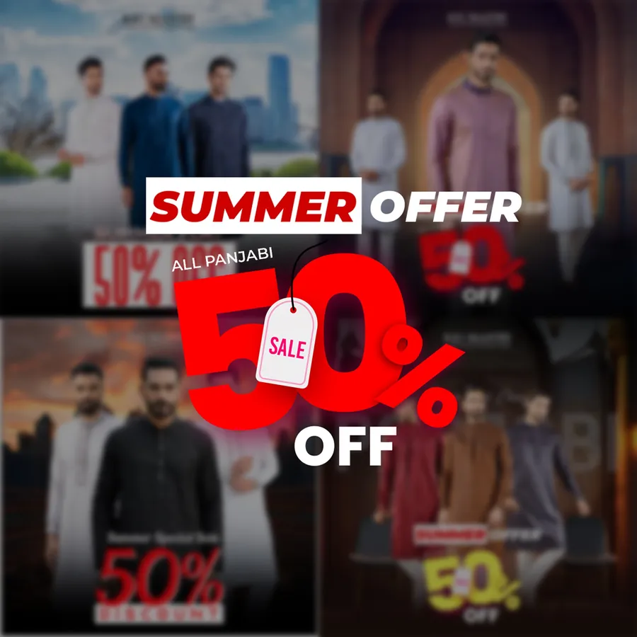 Flat 50% discount on all products Shirts, T-shirts, Panjabi, Couple set at Rig Master