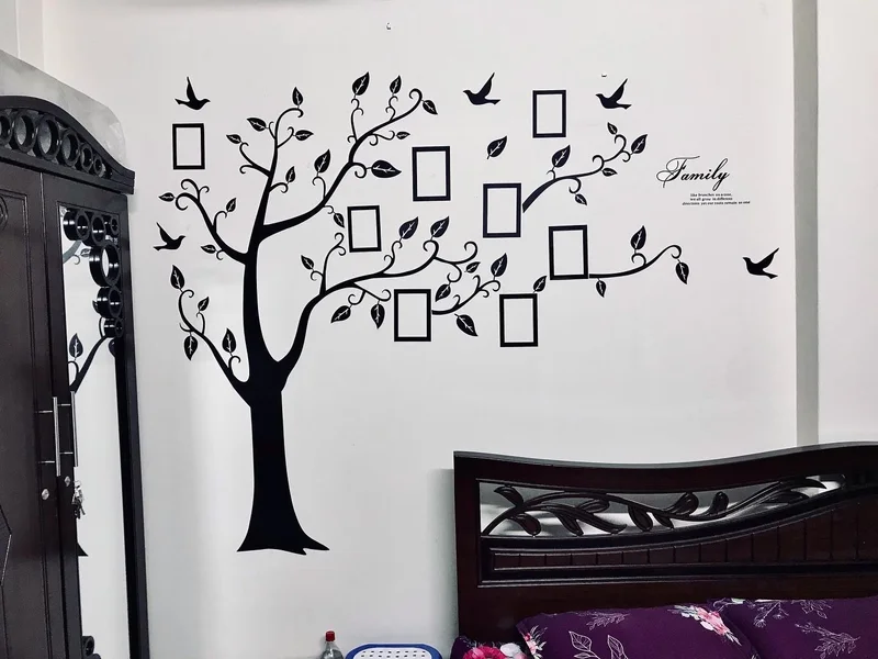 3D Mirror wall sicker- black tree and birds 43% Discount