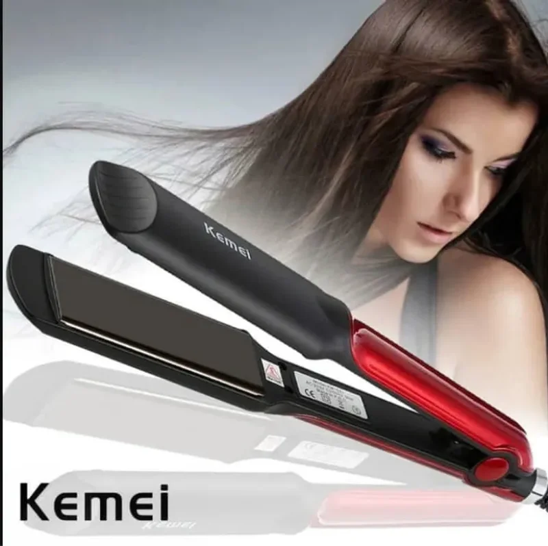 Kemei Km-531 Professional Fast Heating Hair Straightener Wet Dry Ceramic Coating Electric Hair Straightener 30% Discount