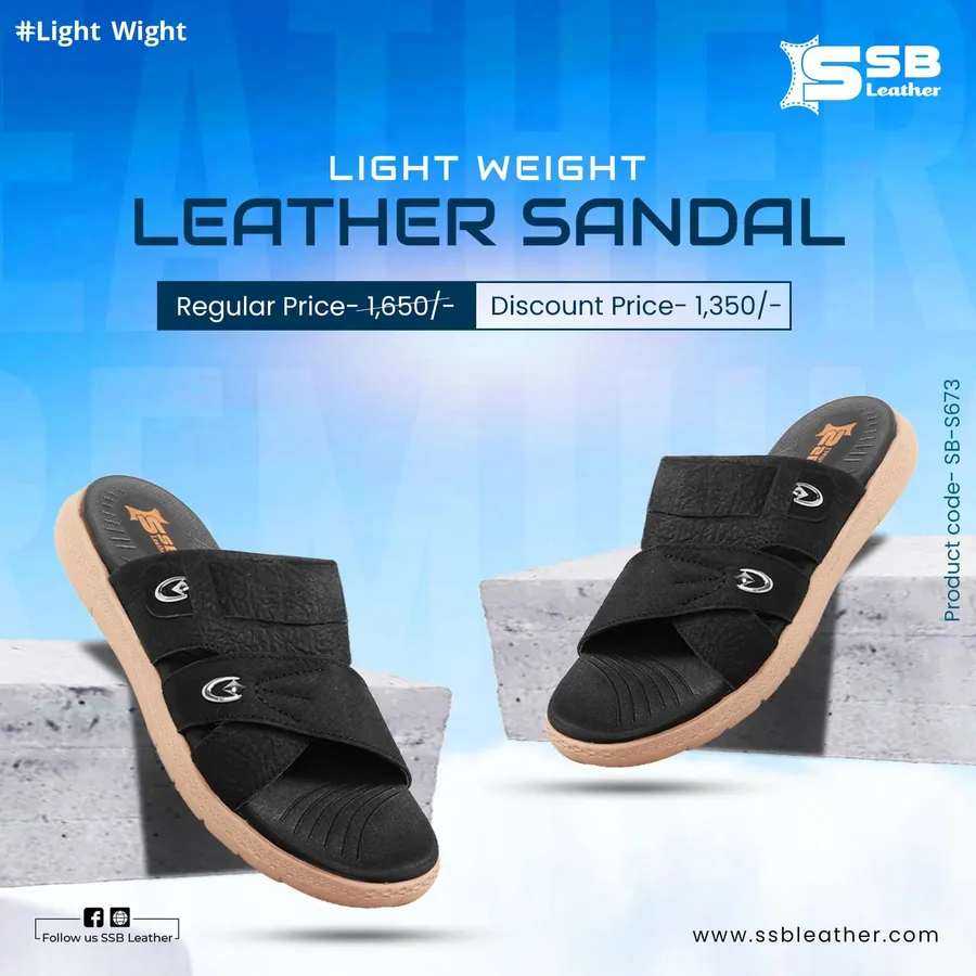 Light weight leather sandal SB-S673 at SSB Leather