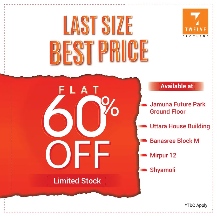 Flat 60% discount at Twelve Clothing