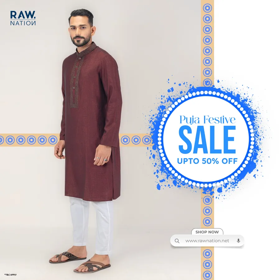 Puja Festive Sale: 𝗨𝗽 𝗧𝗼 𝟱𝟬% 𝗢𝗙𝗙   at Raw Nation