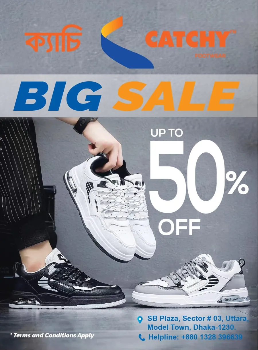 Get Up to 50% discount on shoes at Catchy