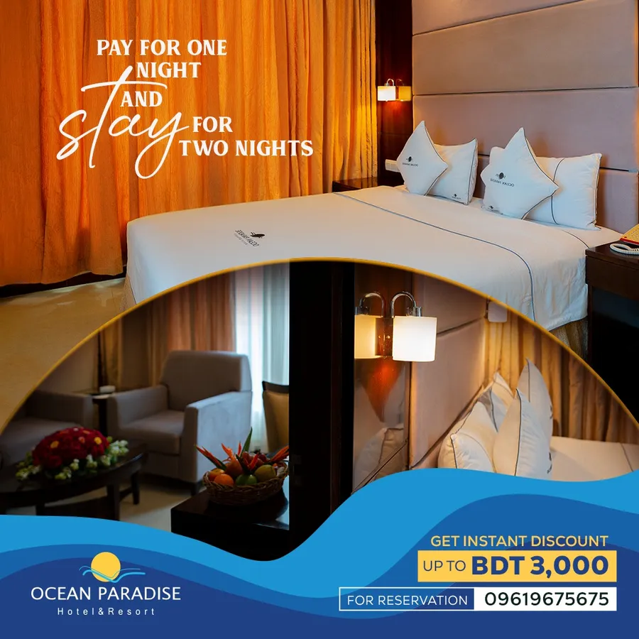 Pay for 01 Night & Stay for 02 Nights at Ocean Paradise Hotel & Resort