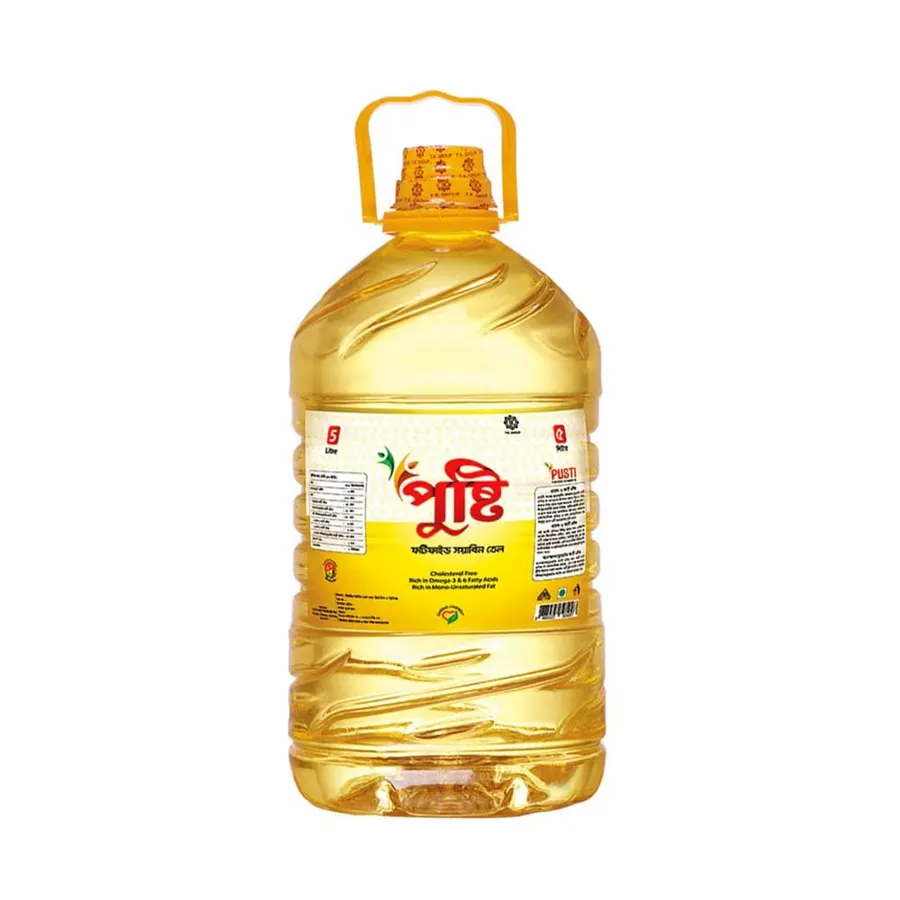 Pusti Soyabean Oil 5Ltr 73 TK Off at shwapno