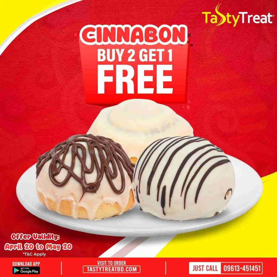 Tasty Treat cinnabon BOGO offer