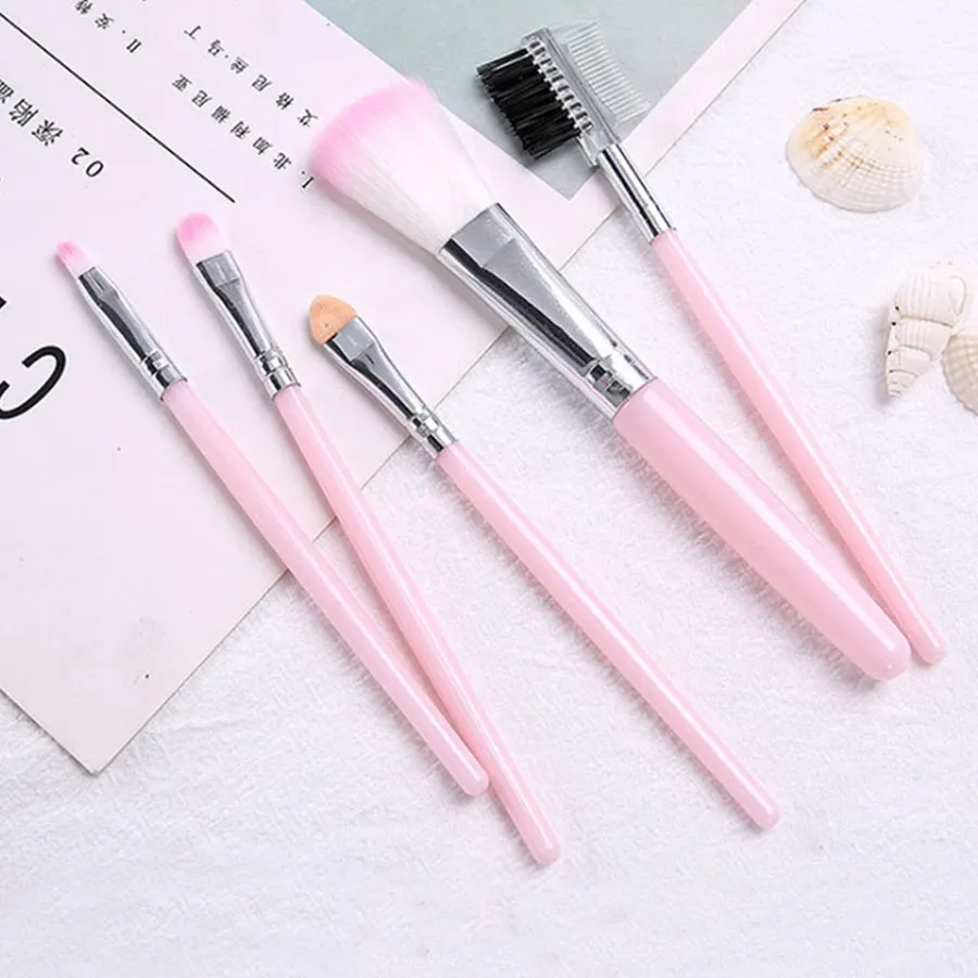 5pcs Makeup Brush Set (Pink) at 99 Shop BD