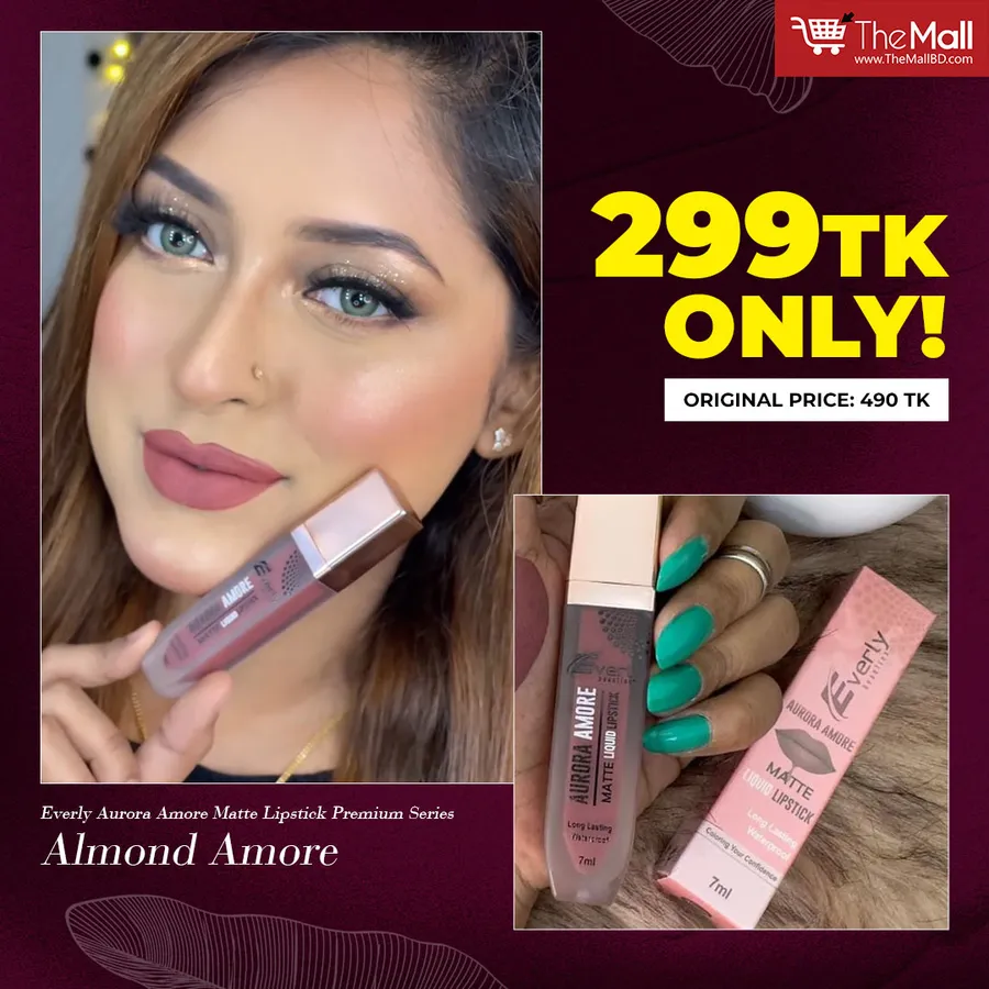 Everly Aurora Amore Matte Lipstick Premium Series - Almond Amore at The Mall