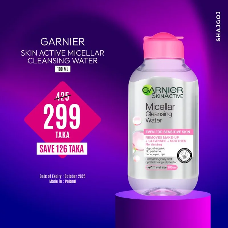 Garnier Skin Active Micellar Cleansing Water 30% Discount at Shajgoj